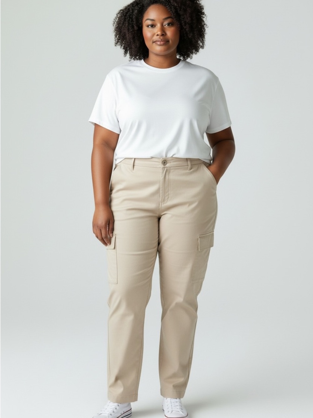 Old Navy Women's Beige Cargo Trousers